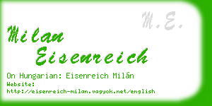 milan eisenreich business card