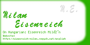 milan eisenreich business card